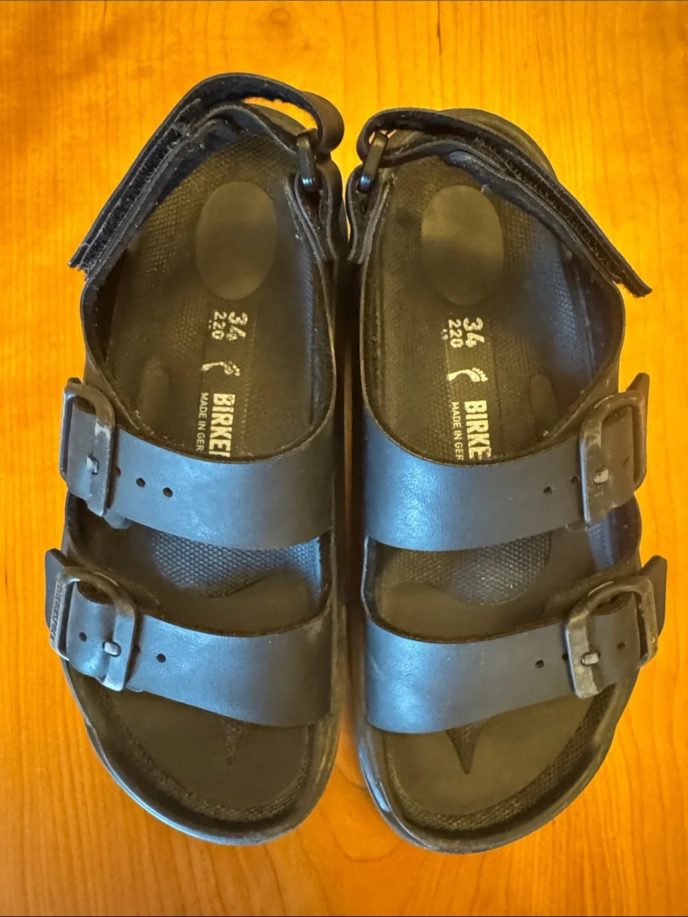 Birkenstock Kids Black Double-Buckle Sport Sandals